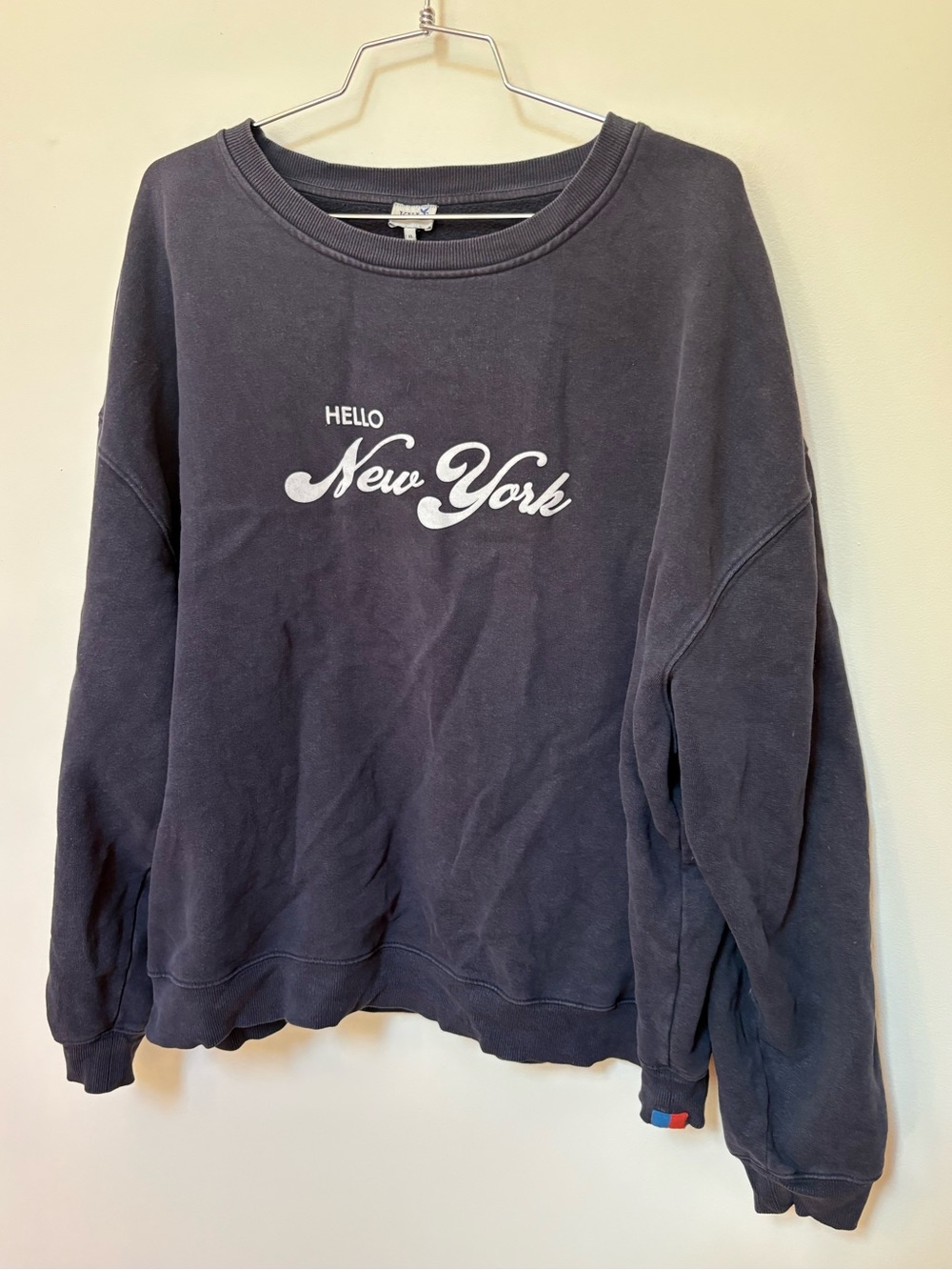 Kule The Oversized Hello New York Crewneck Sweatshirt Size XL - Picture 4 of 11